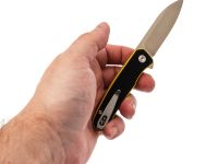 Складной нож Снайпер Техно малый, сталь VG-10, рукоять G10 черно-желтый