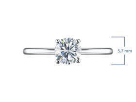 Классическое кольцо из белого золота э4712кц08210868_white