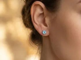 Пусеты из серебра с топазами э0609пс11250370