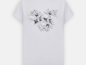 Футболка свободного силуэта с принтом