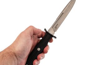 Тактический нож Mr.Blade Leshiy stonewash, сталь AUS-8, рукоять Black Elastron