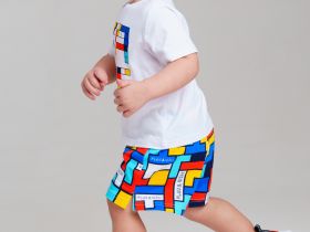 Комплект детский трикотажный для мальчиков: фуфайка (футболка), шорты