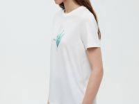 Футболка из мерсеризованного хлопка с принтом