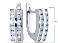 Серьги из белого золота с бриллиантами э0901сг02130300