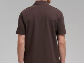 Поло прямого кроя из хлопка пике