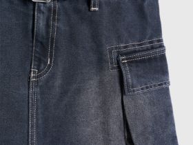 Джинсовая юбка мини для девочек, Черный