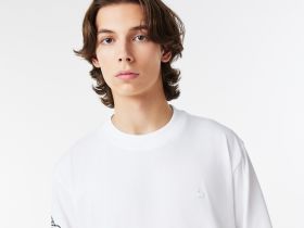 Мужская футболка Lacoste стандартного кроя с длинным рукавом