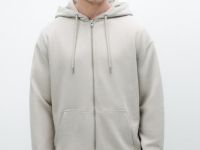 Базовая толстовка на молнии, Бежевый