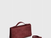 Сумка из натуральной кожи с ворсом, Фиолетовый