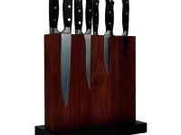 Подставка для ножей магнитная Woodinhome The Wall KS052SWN-ST, американский орех/мрамор