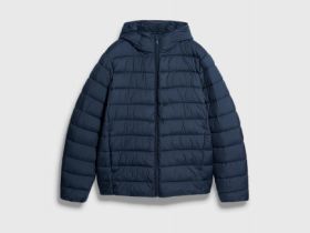 Базовая ультралёгкая куртка с капюшоном, Синий