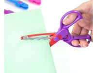 Ножницы детские фигурные MILAN "ZIGZAG" 16 см, с 7 сменными насадками-лезвиями, европодвес