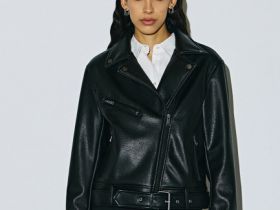 Куртка из искусственной кожи, Черный