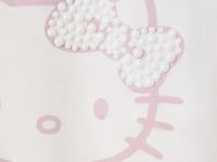 Молочная футболка с принтом Hello Kitty для девочки Глория Джинс