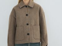 Куртка из пальтовой ткани, Бежевый