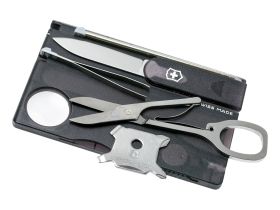 Швейцарская карта Victorinox SwissCard Lite, сталь X50CrMoV15, рукоять ABS-Пластик, черный