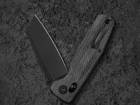 Нож складной Bestech Slasher 20.1 см, сталь D2, рукоять микарта, черный