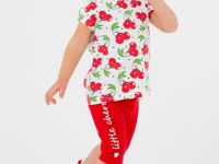 Брюки детские трикотажные для девочек (легинсы укороченные), 2 пары в комплекте