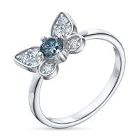 Классическое кольцо из белого золота э0912кц06220002_blue