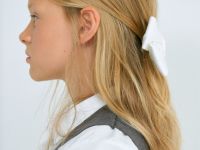 Заколка-бант для волос для девочек, Белый