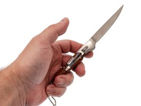 Складной нож Витязь "Перочинный", сталь 65х13, рукоять сталь/дерево