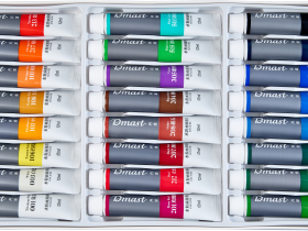 Набор гуаши Dmast 24 тубы по 12 мл в картонной упаковке