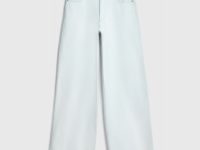 Широкие джинсы из плотного денима, Голубой