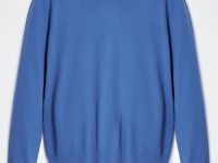 Джемпер из шерсти и хлопка с v-образной горловиной