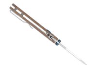Складной нож Kizer Renissance, сталь N690, рукоять микарта, коричневый