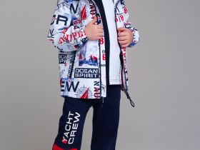 Куртка текстильная с полиуретановым покрытием для мальчиков (ветровка)