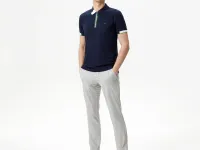 Мужское спортивное поло Lacoste на молнии