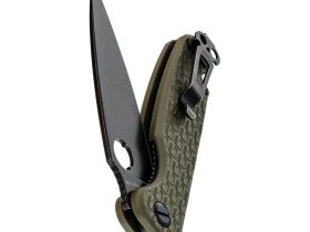 Складной нож Daggerr Piranha olive BW DL, сталь 8Cr14MoV, рукоять FRN