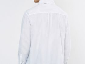 Рубашка в полоску O'STIN x Яндекс Книги, Белый