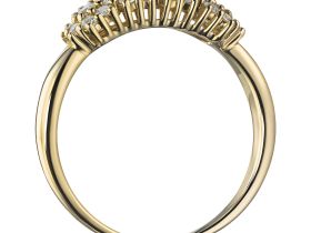 Классическое кольцо из желтого золота с бриллиантами э0301кц10170100