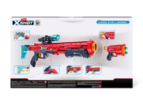 36734 Игровой набор ZURU X-Shot EXCEL: Комбо (бластеры 2х Хоукай + 2х Микро v2,0, 24 снаряда)