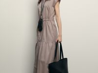 Платье из хлопка с воланом