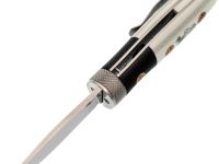 Складной нож Reptilian "Лесовик-01", сталь D2, рукоять G10, Limited Edition, белый