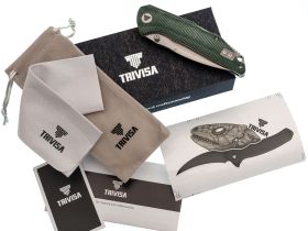Складной нож Trivisa Arae-04G, сталь 14C28N, рукоять микарта