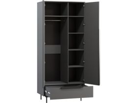 Распашной шкаф Квелен 2-96x220 Графитовый