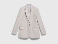 Однобортный жакет из поливискозы, Бежевый