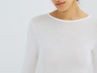 Приталенный лонгслив, Белый