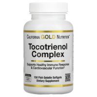 California Gold Nutrition, комплекс токотриенолов, витамин Е и смешанные токотриенолы, 150 капсул из рыбьего желатина