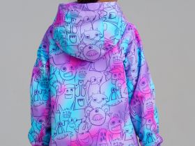 Куртка текстильная с полиуретановым покрытием для девочек (ветровка)