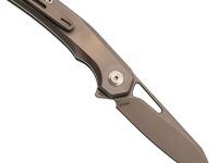 Складной нож Dr.Tech D4281G, сталь M390, рукоять TC4, серый