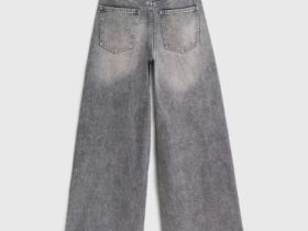 Джинсы Loose Wide с тинтом для девочек, Серый