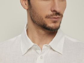 Рубашка изо льна с коротким рукавом