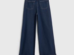 Джинсы Wide leg для девочек, Синий