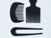 Набор аксессуаров для волос: гребень, расчёска и шпилька, Коричневый