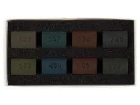 Набор пастели сухая Гамма, 8 цв, половинки, "темные тона" картон. упаковка