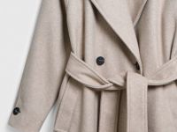 Пальто с поясом, Бежевый